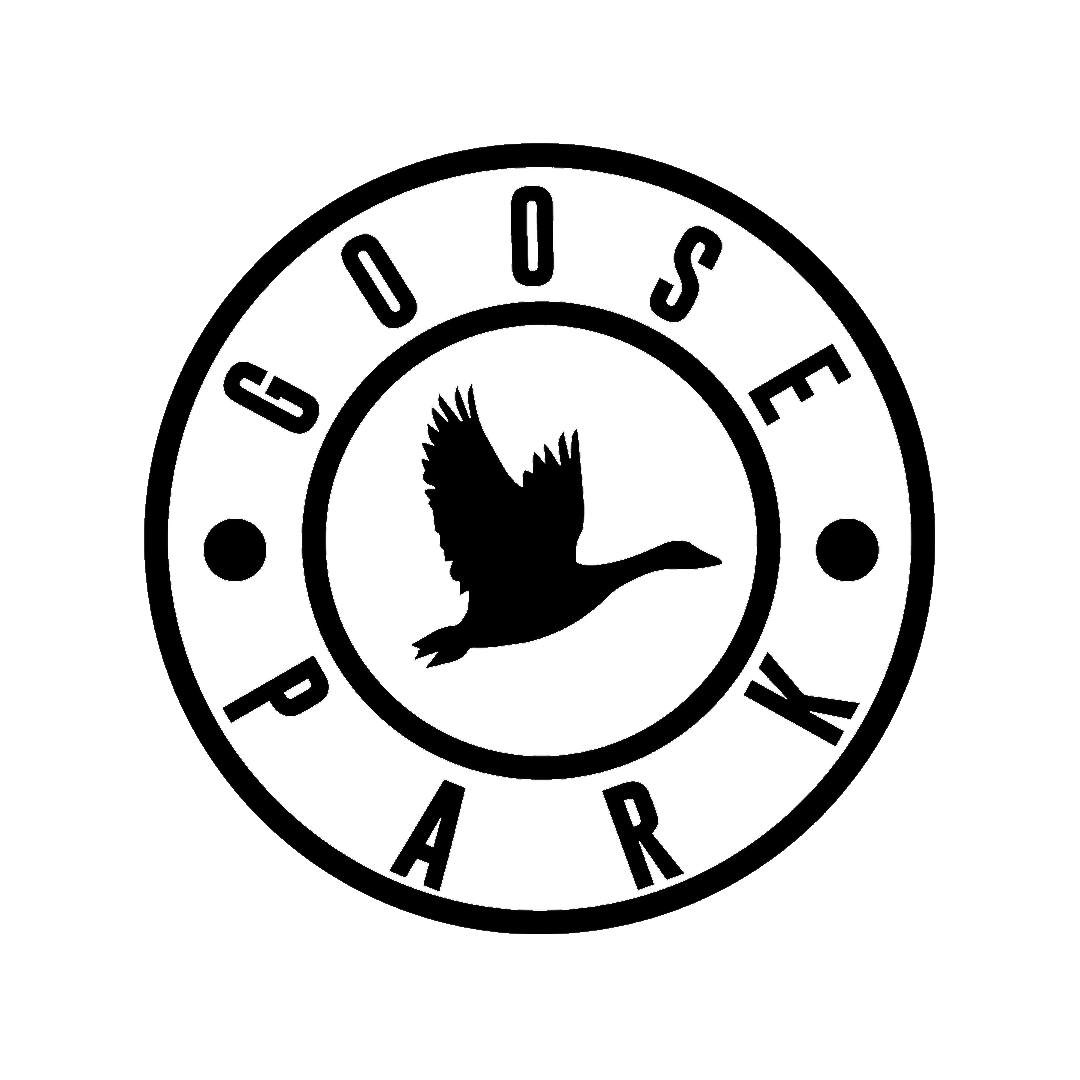 Goose Park Productions seal — a goose in flight inside a circular badge